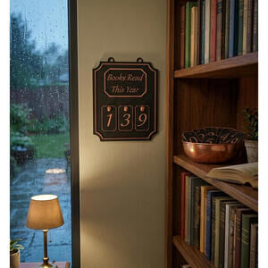 Books Read Counter - 3D Printed PLA - Black and Bronze - Includes All Numbers